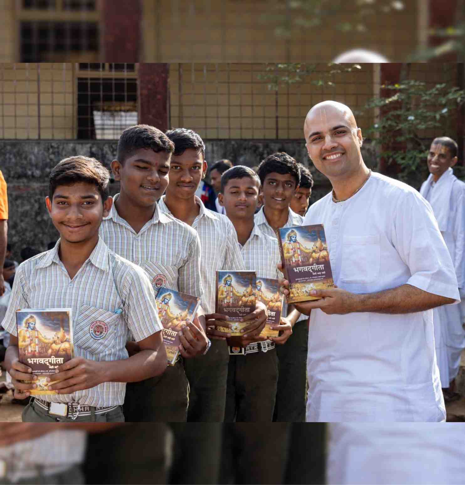 Children studying scriptures
